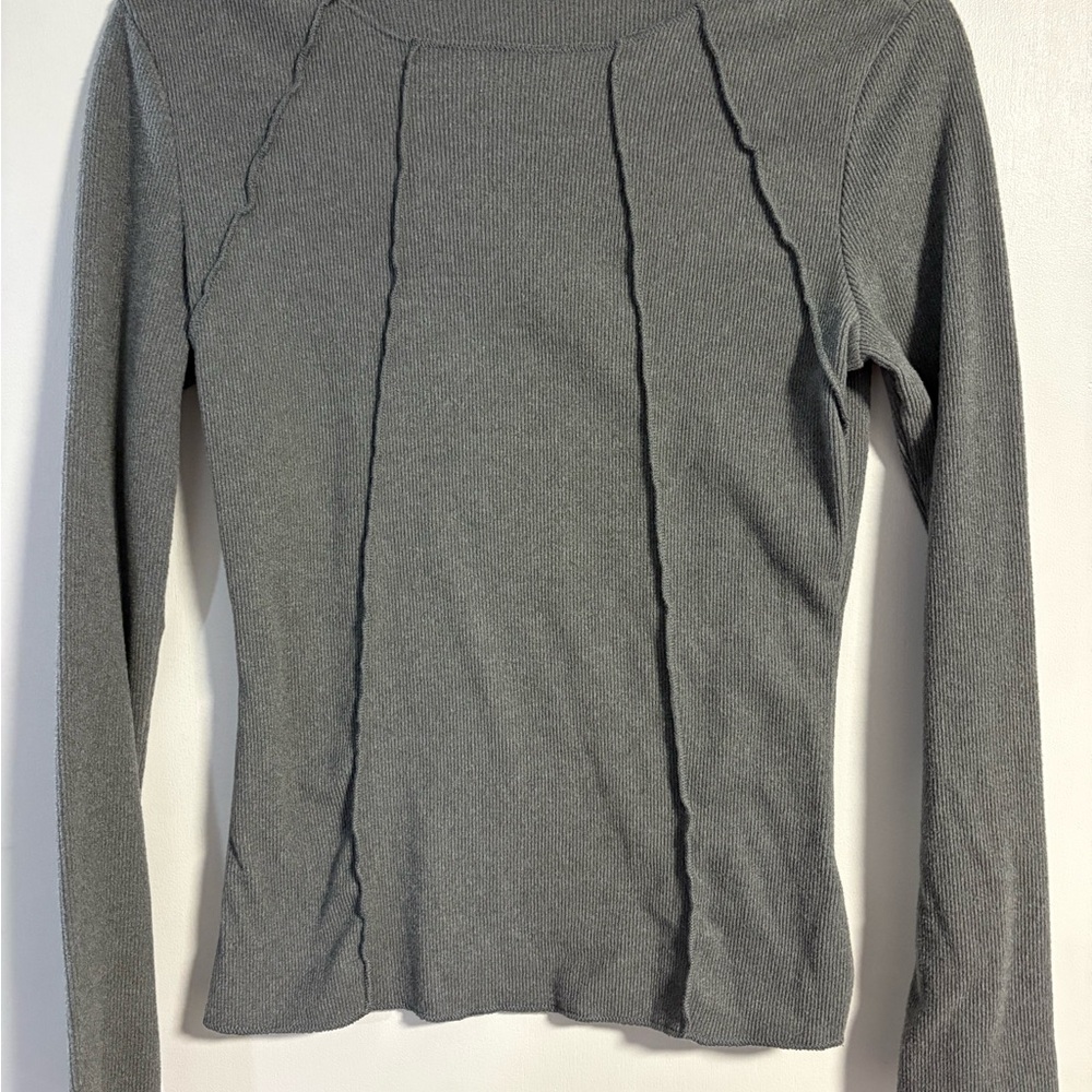Gray Long Sleeve Women's Top